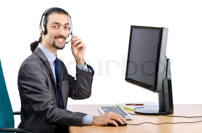 Stock photo syndrome example: Typical customer service representative